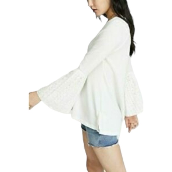 Free People Parisian Nights white long sleeve Boho embroidered top size XS Xsmal - Picture 2 of 12